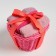 Set of terry decorative napkins Ethel "View 1" 30x30cm-3pcs, pink color, 100% cotton