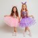 Carnival set "Dragon": pink dress, rim