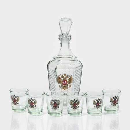 Glass set for wine "Eagle", 50 ml, 7 items