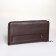 Male purse-clate on a zipper, brown color