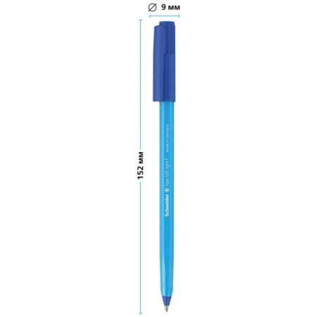 Ballic handle Schneider Tops 505 F, node 0.8 mm, blue ink, blue body-1