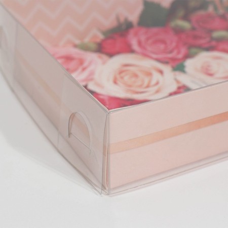 Confectionery packaging, Makarun box with PVC lid, “Good day!”, 17 x 12 x 3.5 cm-3