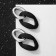 Earrings Metal "Chain" Enjoyness, 2 links, silver-black color