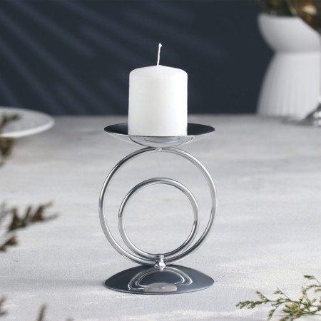 Sunset "Sunset" metal per candle, 8.3x11 cm, chrome
