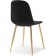 Stool on a metal frame DABL Metal/velor, gold/black 44x53x86 cm