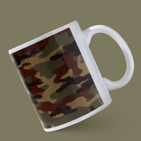 Ceramic mug "February 23" star, 320 ml, camouflage color-2