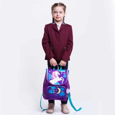 School Standard School, 34 x 25 x 13 cm, calligrata m "Unicorn", blue-10