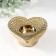 Ceramics candlestick per 1 candle "Heart" d = 4 cm gold 10.2x10.2x4.3 cm