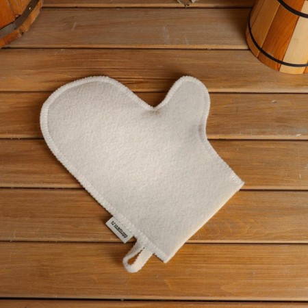 Mitten for a bath with embroidery "February 23", the first variety-2