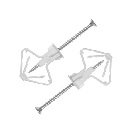 Dowel "Zubble", type "Butterfly", for hollow structures, polypropylene, 10x50 mm, 4 pcs