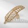 Ring metal "leaf" of fern, color gold, dimensionless