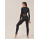 Crop Top female with long sleeves Crop Top Manica Lunga, size 48, black color
