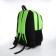 School backpack, 2 lightning departments, 3 pockets, black/green color