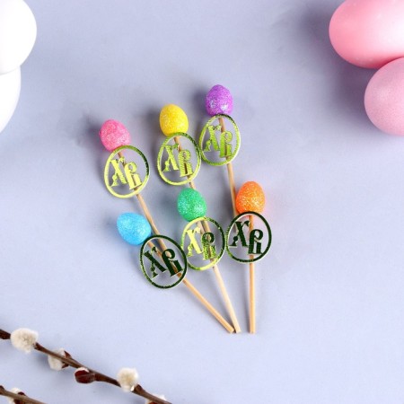 Decoration for the cake "Decor on a stick. HB ”, set 6 pcs.
