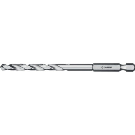 Zubrov metal drill, steel P6M5, hexagonal shank, 4.2 x 93 mm, class in