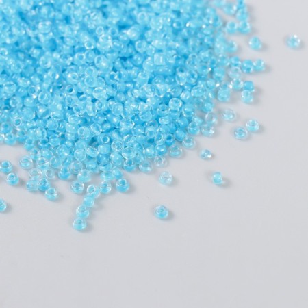 Beads "Astra" 11/0, 20 g (133V blue/transparent with a color center)