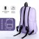 School backpack from textiles on lightning, 3 pockets, lilac color