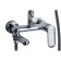 Bravat Opal shower column, with a bathtub mixer, swing pour (upper shower of a round shape)