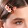 Hair hairpins "Princess" Orange stars, 8.5 x 11 cm