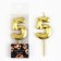 Candle figure for the cake "5", gold, 2.5 x 8 cm.