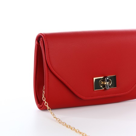 Female bag on a valve, burgundy color-3