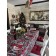 FIR tablecloth, patterns, size 140x150 cm, red