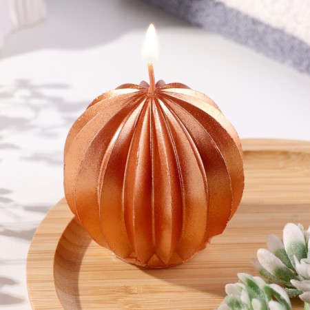 Figure candle "Ball facet", 6.5x6.5 cm, bronze