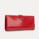 Women's wallet on the button, red color
