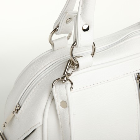 Women's bag with lightning, white color-4