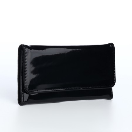 Women's wallet on a magnet, black color