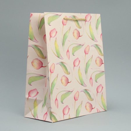 Gift package, packaging, "tulips" 32 x 26 x 12 cm-3
