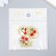 Decor for creativity Metal, enamel "Cherry in the circle" gold 2.1x2.5 cm