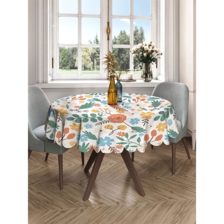 Tablecloth on the table "Lug of flowers", round, Saten, d = 150 cm-1