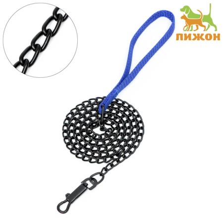 Metal leash, 120 cm x 2 mm, black