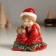 Polystone souvenir "Baby in a red blanket with a teddy bear" 7.5x6x8.5 cm