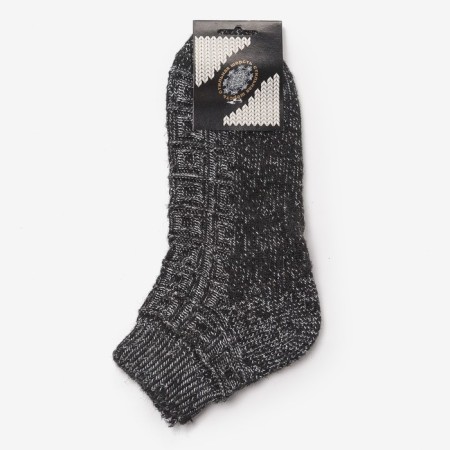Socks men's woolen shortened color black pattern, size 27-2