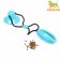 Dog toy "Ellipsoid for treats on the suction cup", 40 x 9 cm, blue