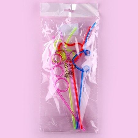 Plastic “curls” cocktails, in a set of 5 pieces, mix-3
