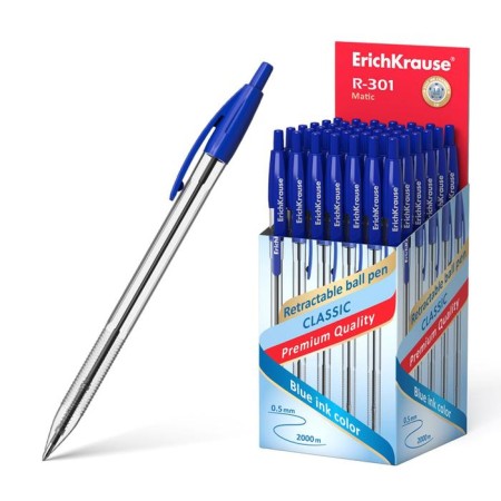 Handle Automatic Erich Krause R-301 Matic, blue rod, 1.0 mm ek 38509