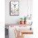 Carty clock is wall-mounted, interior "kitchen rules", smooth move, 57 x 35 x 4 cm