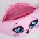 Barry Bag for a girl "cat", 31 x cm, lightning department, red color