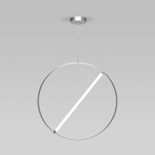 Suspendor of the suspension Eurosvet Element 90282/1, LED, 10 W, 3300/4200/6500K, 490LM, 590x590x1000 mm, remote control, color chromium