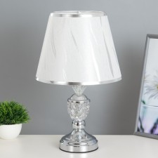 Лампа настольная "Аурика" 1х40Вт Е27 220В серебро 25х25х40 см RISALUX