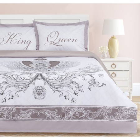 Bed linen "Ethel" 2 joint venture king & queen 175*215 cm, 200*215 cm, 50*70+4 cm - 2 pcs-2