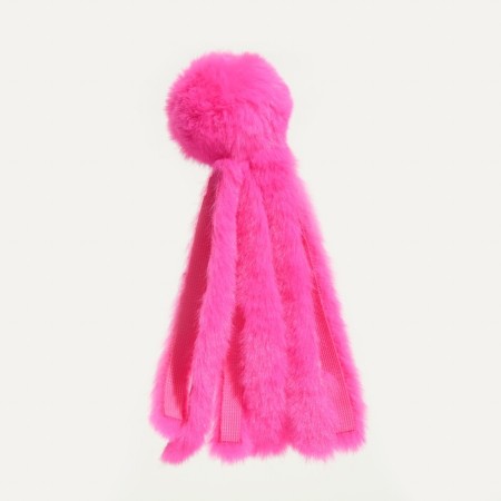 A toy for cats "octopus" from artificial fur, up to 19 cm, fuchsia-2