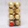 Set of balls plastic D-7 cm, 16 pcs "Aleta shine mesh" gold