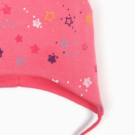 A cap for a girl, coral color, size 44-46-1