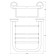 Shelf for towels with a barbell, width 70 cm, chrome