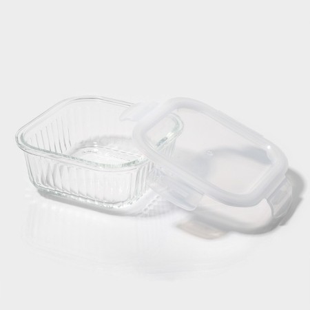 Container of heat -resistant glass of the Shiadu, square, 800 ml, 15 × 7 cm-2