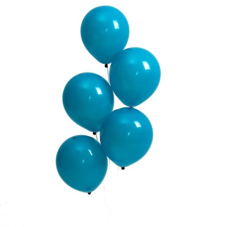 Latex ball 9 ", pastel, set of 100 pcs., Pavovniy blue color-1